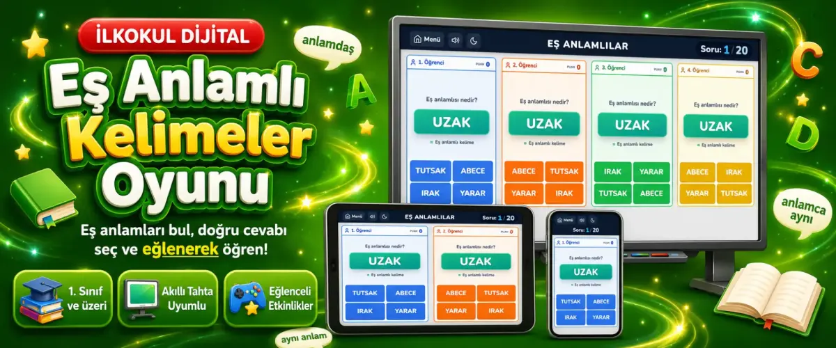 Eş Anlamlı Kelimeler Oyunu