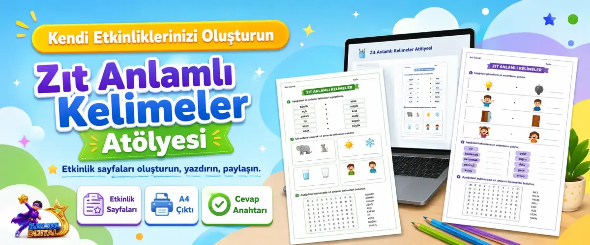 Zıt Anlamlı Kelimeler Atölyesi