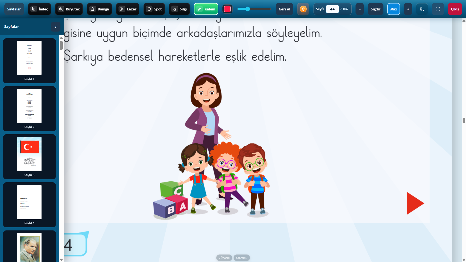 Sayfa yönetimi ve araç seti