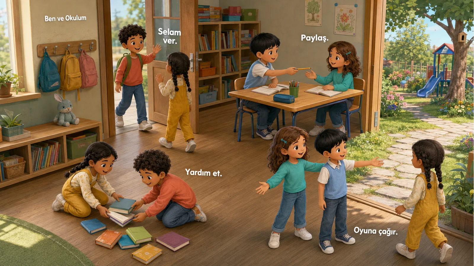 Ben ve Okulum akıllı tahta konu anlatımı ön izlemesi