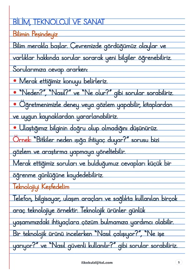 Bilim, Teknoloji ve Sanat Defter Notları ön izlemesi