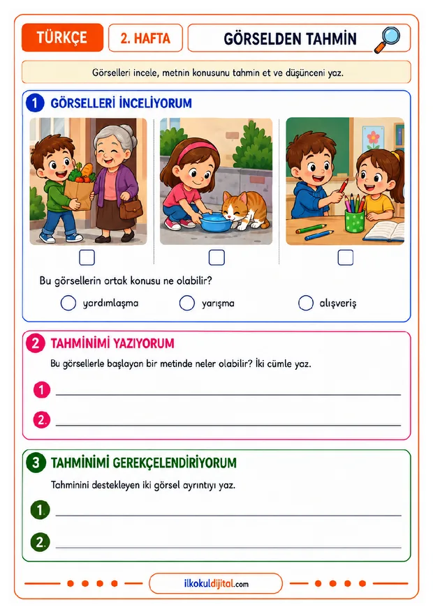 2. Sınıf 2. Hafta Etkinlik Paketi ön izlemesi