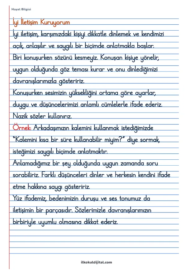 2.Sınıf 3.Hafta Defter Notları ön izlemesi