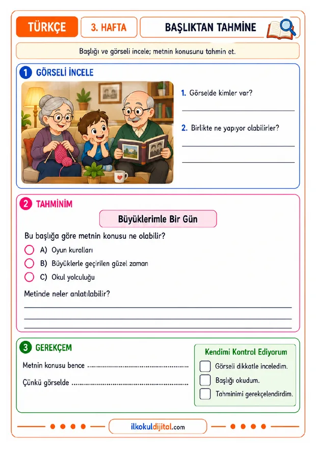 2. Sınıf 3. Hafta Etkinlik Paketi ön izlemesi