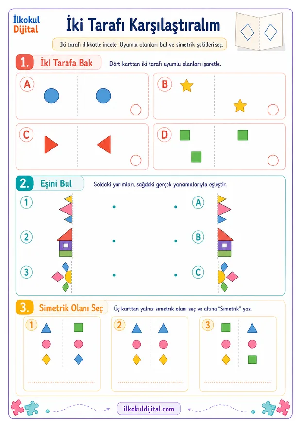 2. Sınıf Matematik 34. Hafta: Simetrik Şekilleri Ayırt Etme ön izlemesi