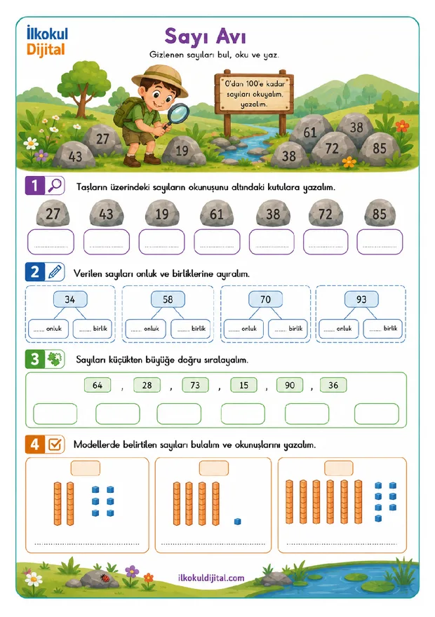 2. Sınıf Matematik 6. Hafta: 100’e Kadar Sayıları Okuma, Yazma ve Modelleme ön izlemesi