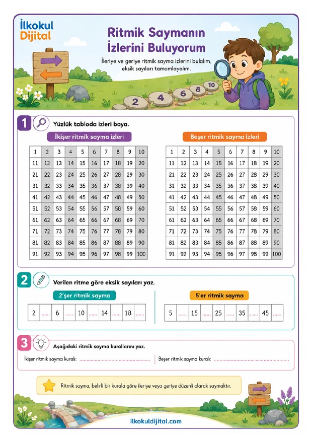 2. Sınıf Matematik 11. Hafta: İleriye ve Geriye Ritmik Sayma ön izlemesi
