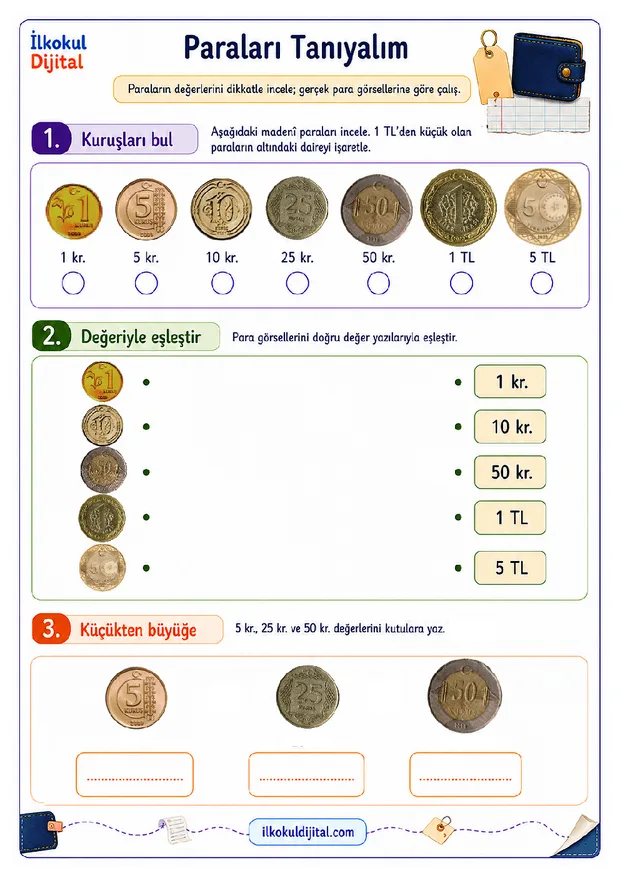 2. Sınıf Matematik 27. Hafta: Türk Lirası ve Kuruşların Değerleri ön izlemesi