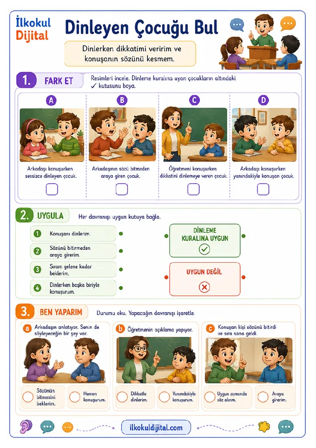 2. Sınıf Türkçe 2. Hafta: Dinleme/İzleme Kuralları ön izlemesi