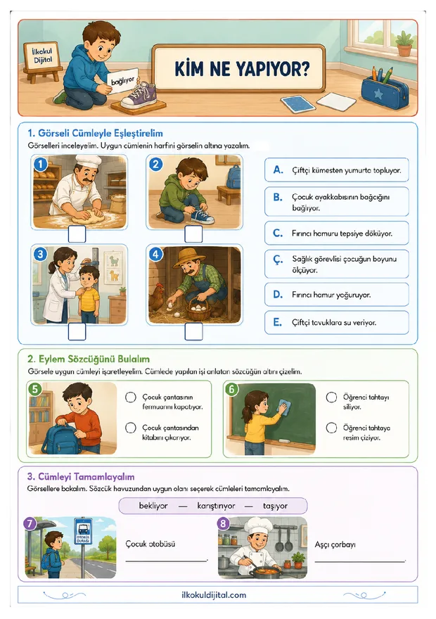 2. Sınıf Türkçe 17. Hafta: Görsel ve Cümle Eşleştirme ön izlemesi