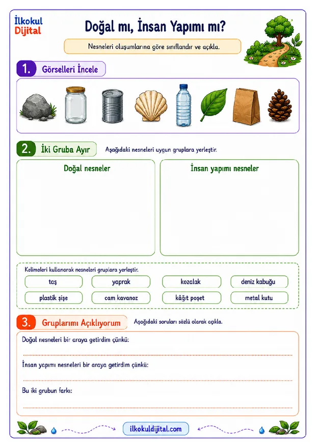2. Sınıf Türkçe: Görsellerden Nesne ve Karakterleri Sınıflandırarak Anlatma set ön izlemesi