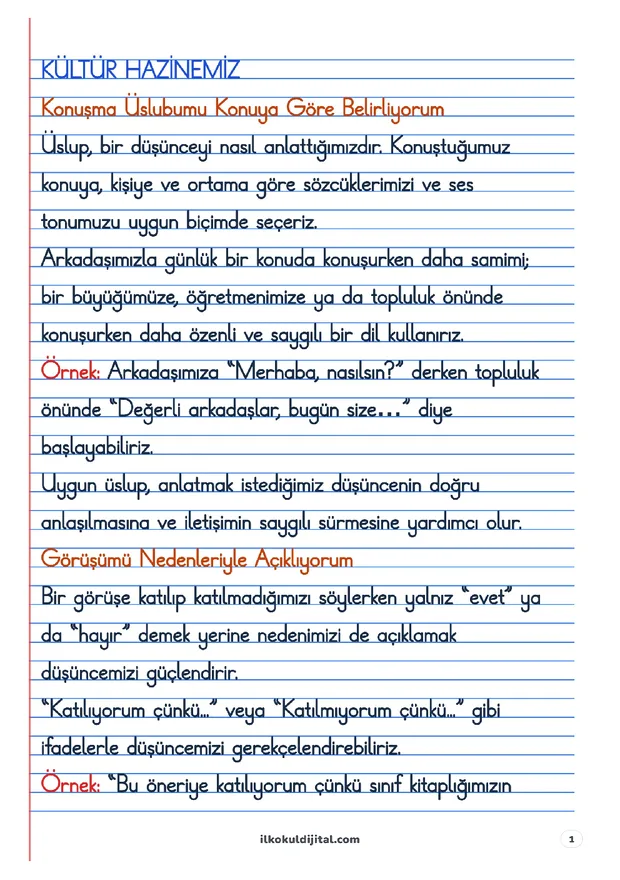 2. Sınıf Türkçe 31. Hafta: Kültür Hazinemiz Defter Notları ön izlemesi