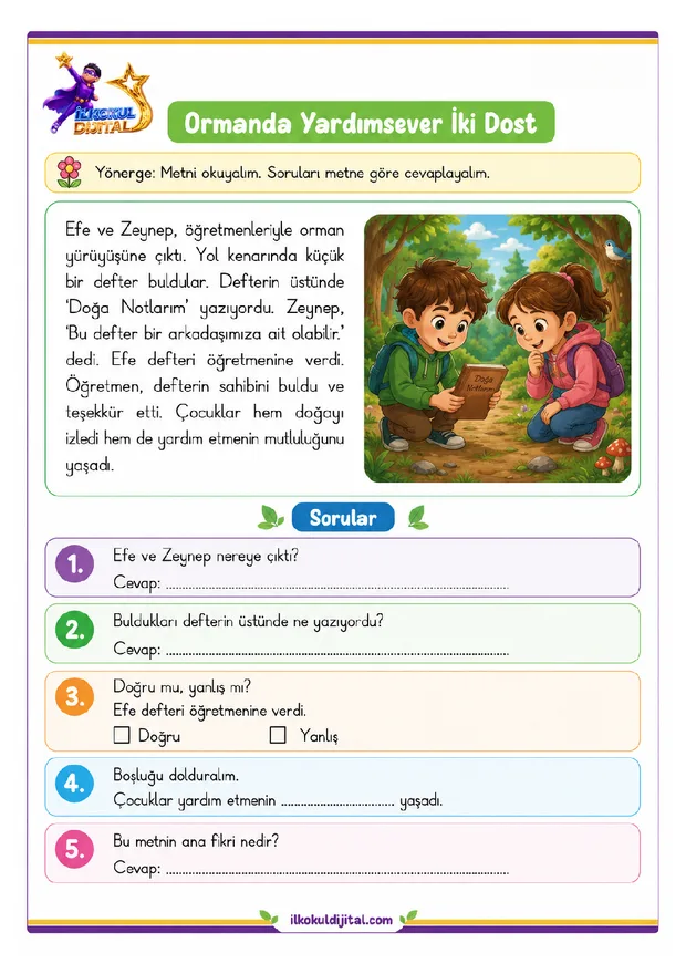 Okuma ve Anlama ön izlemesi