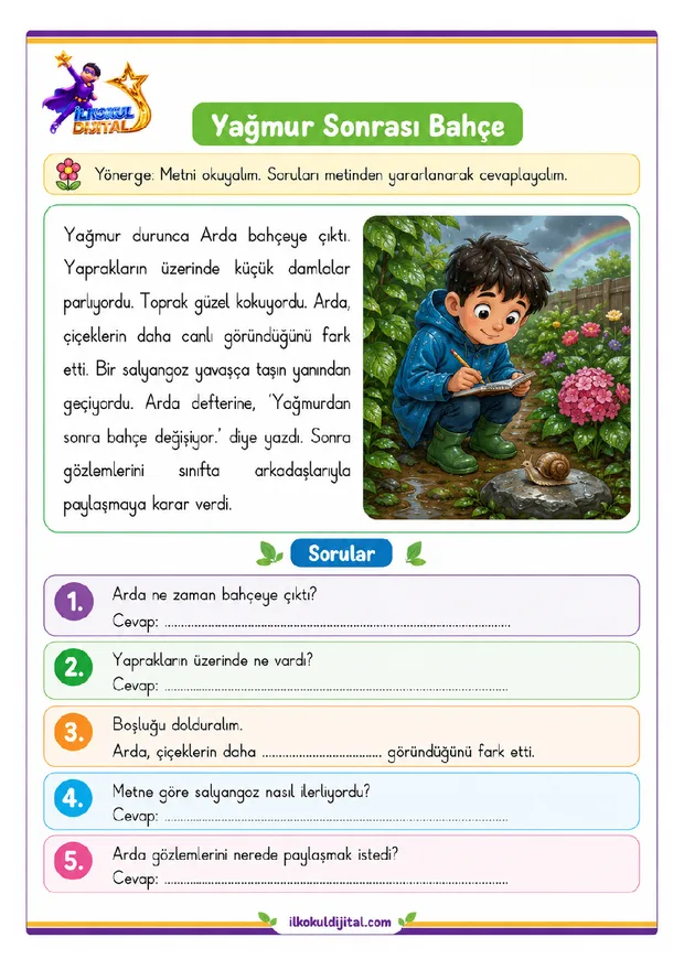 Okuma ve Anlama ön izlemesi