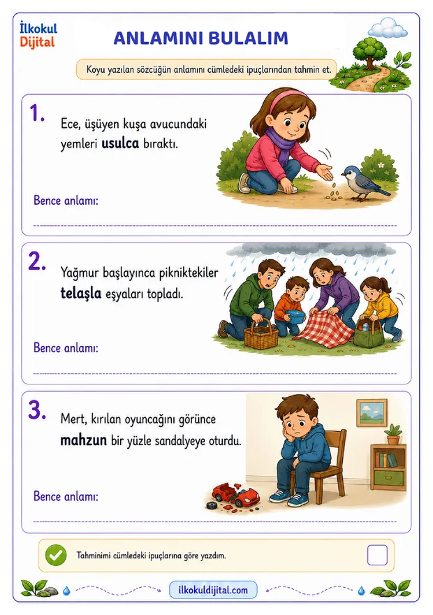 Bağlamdan Sözcük Anlamını Tahmin Etme ön izlemesi