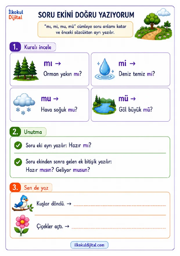 Soru Ekinin (Mı, Mi) Yazımı ön izlemesi