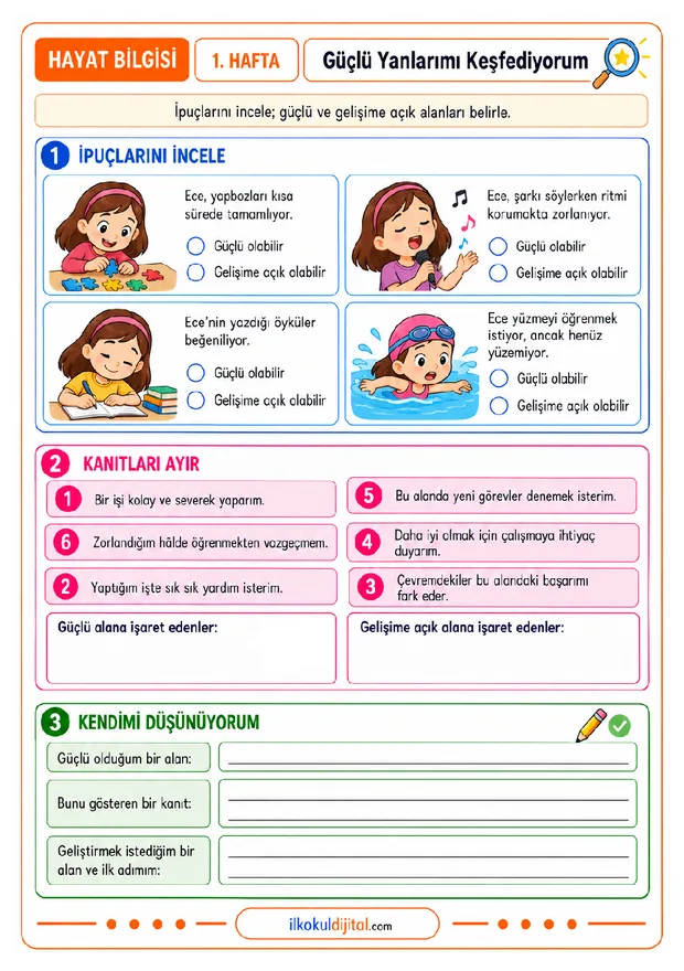 3. Sınıf 1. Hafta Etkinlik Paketi ön izlemesi