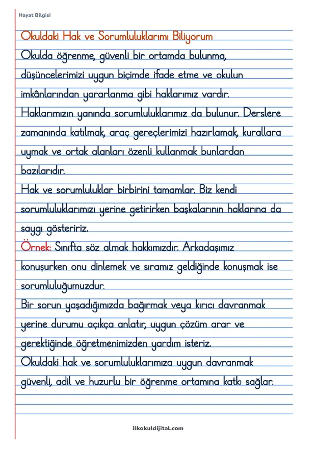 3.Sınıf 3.Hafta Defter Notları ön izlemesi