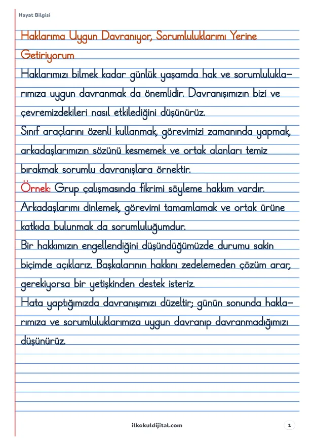 3.Sınıf 4.Hafta Defter Notları set ön izlemesi
