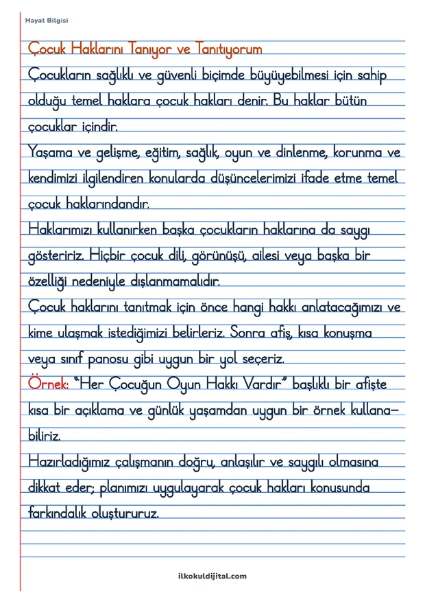 3.Sınıf 5.Hafta Defter Notları ön izlemesi
