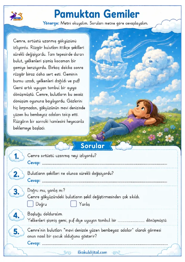 3. Sınıf Okuma ve Anlama 3 ön izlemesi