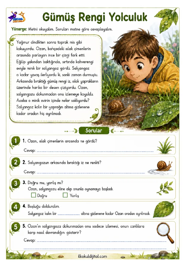 3. Sınıf Okuma ve Anlama 5 ön izlemesi