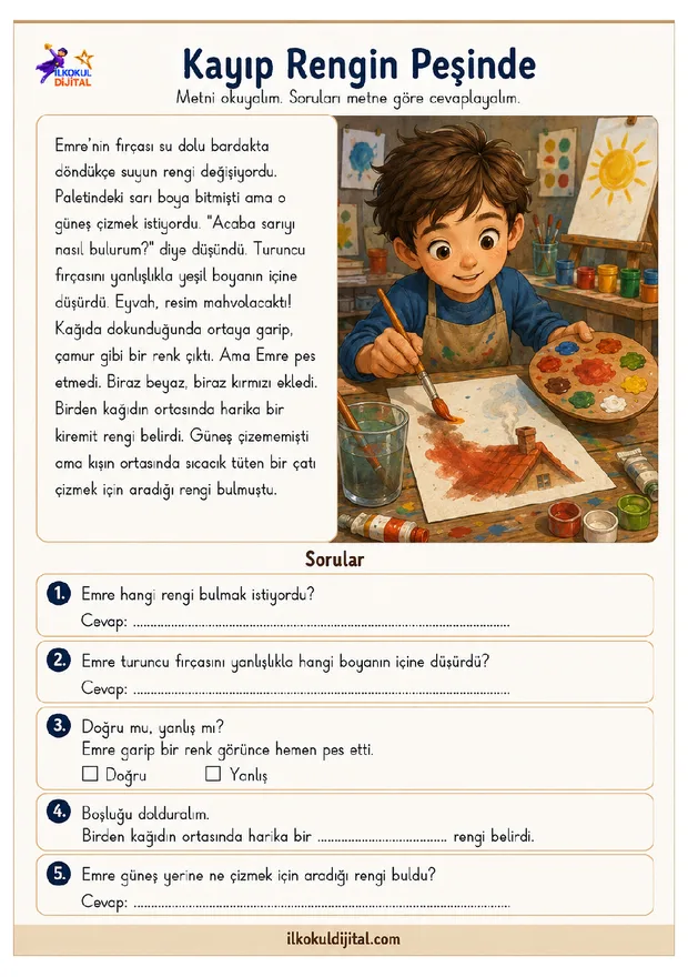 3. Sınıf Okuma ve Anlama 9 ön izlemesi