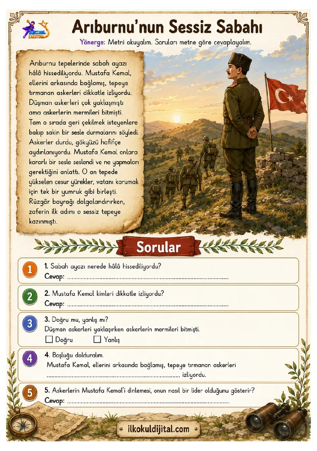 4. Sınıf Okuma ve Anlama 5 ön izlemesi