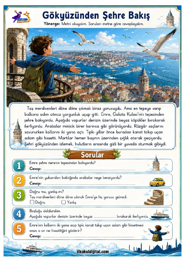 4. Sınıf Okuma ve Anlama 8 ön izlemesi