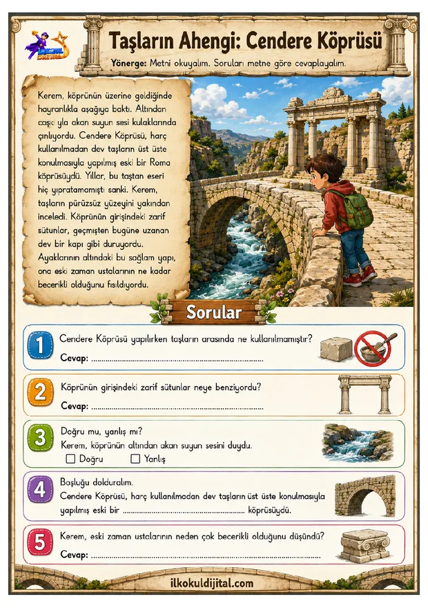 4. Sınıf Okuma ve Anlama 1 ön izlemesi