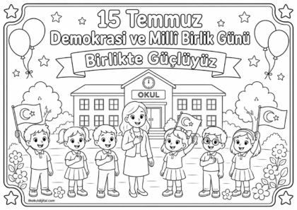 15 Temmuz Demokrasi ve Millî Birlik Günü Boyama Sayfası 6