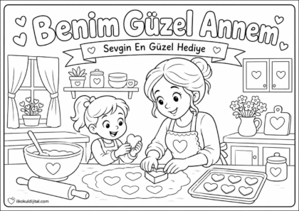 Anneler Günü Boyama Sayfası 11