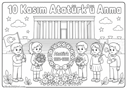 Atatürk Haftası Boyama Sayfası 4