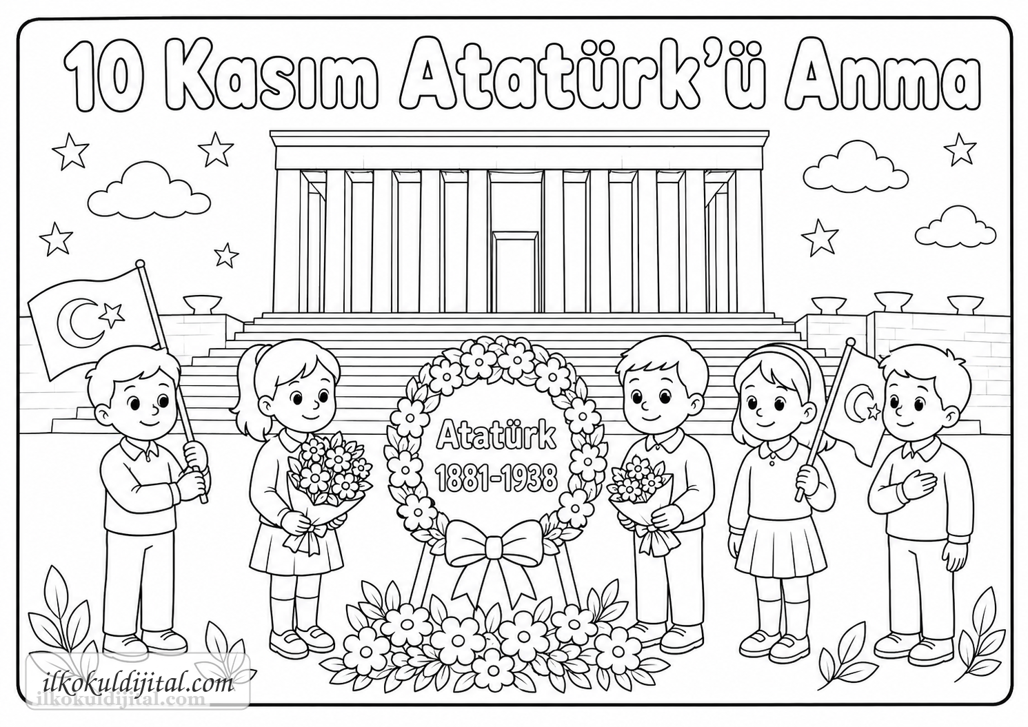 Atatürk Haftası Boyama Sayfası 4