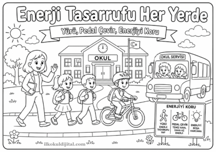 Enerji Tasarrufu Haftası Boyama Sayfası 6