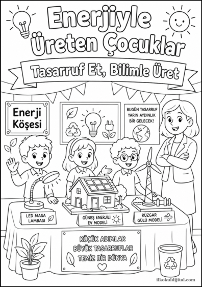 Enerji Tasarrufu Haftası Boyama Sayfası 5