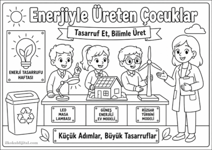 Enerji Tasarrufu Haftası Boyama Sayfası 9