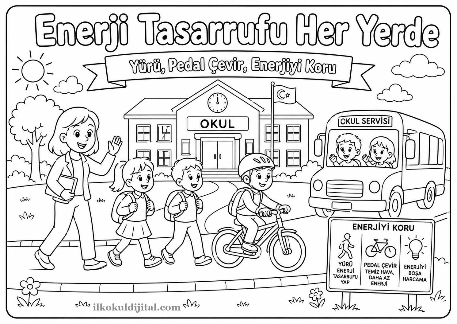 Enerji Tasarrufu Haftası Boyama Sayfası 6