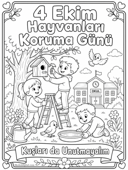 Hayvanları Koruma Günü Boyama Sayfası 2