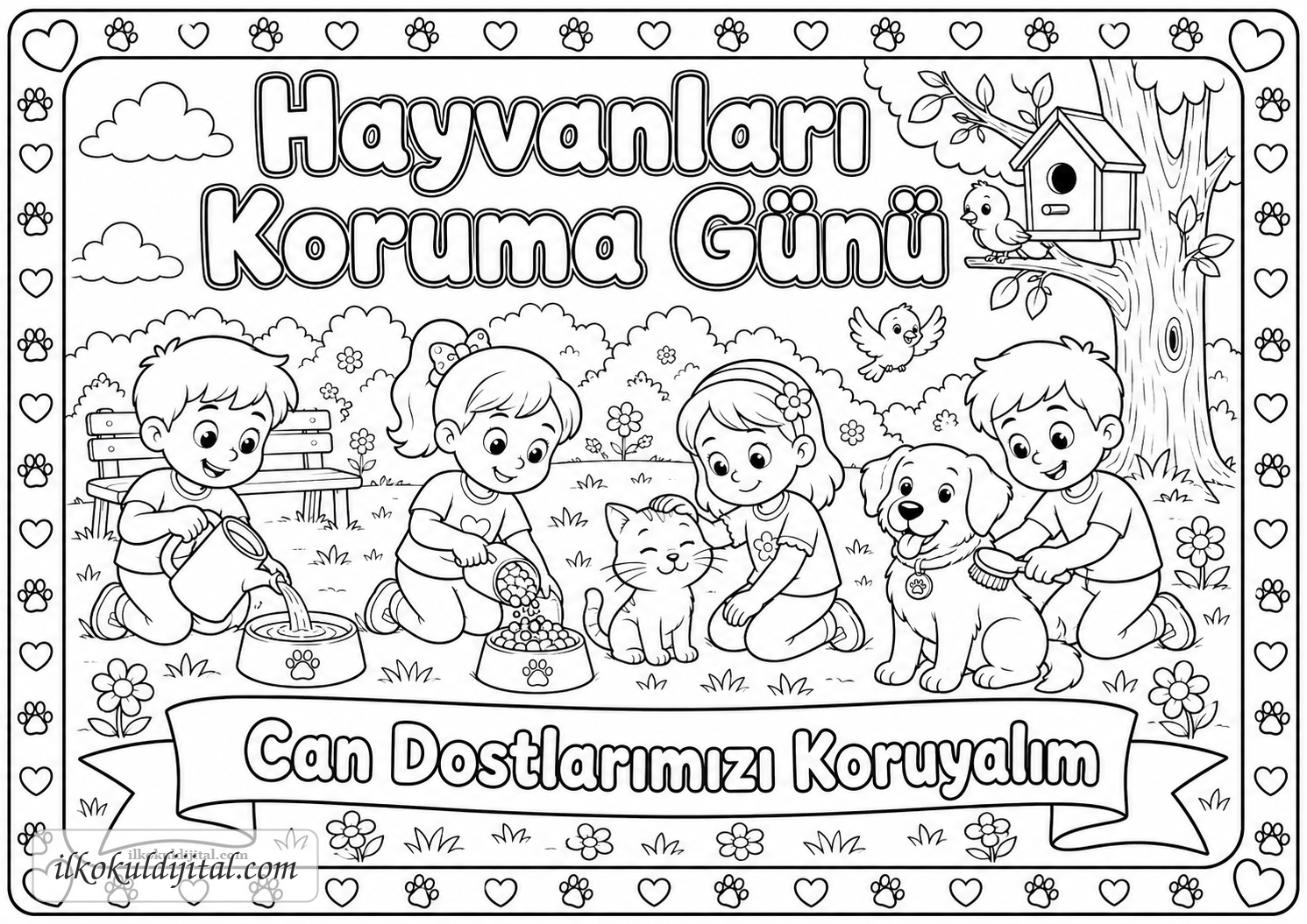 Hayvanları Koruma Günü Boyama Sayfası 6