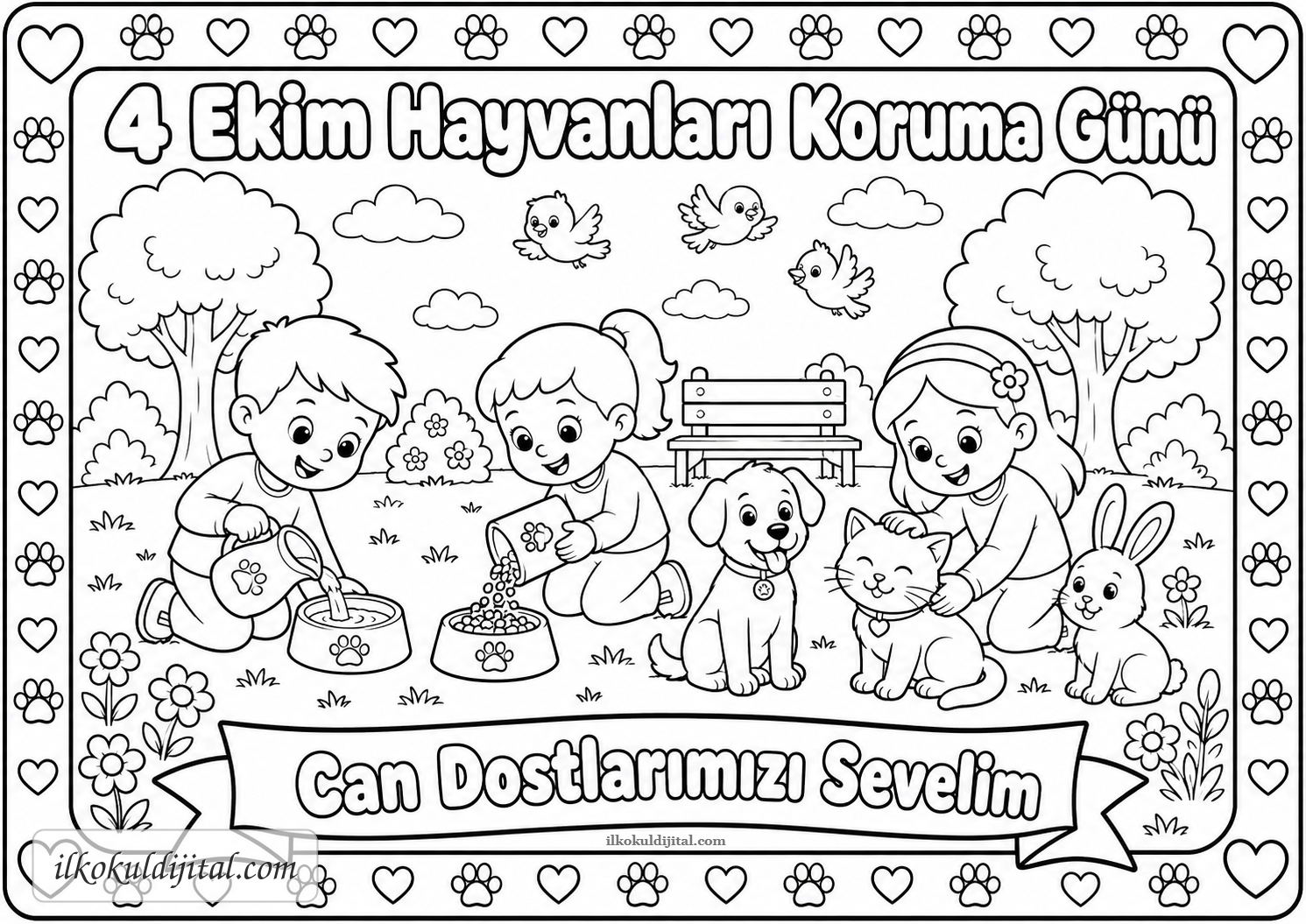 Hayvanları Koruma Günü Boyama Sayfası 7