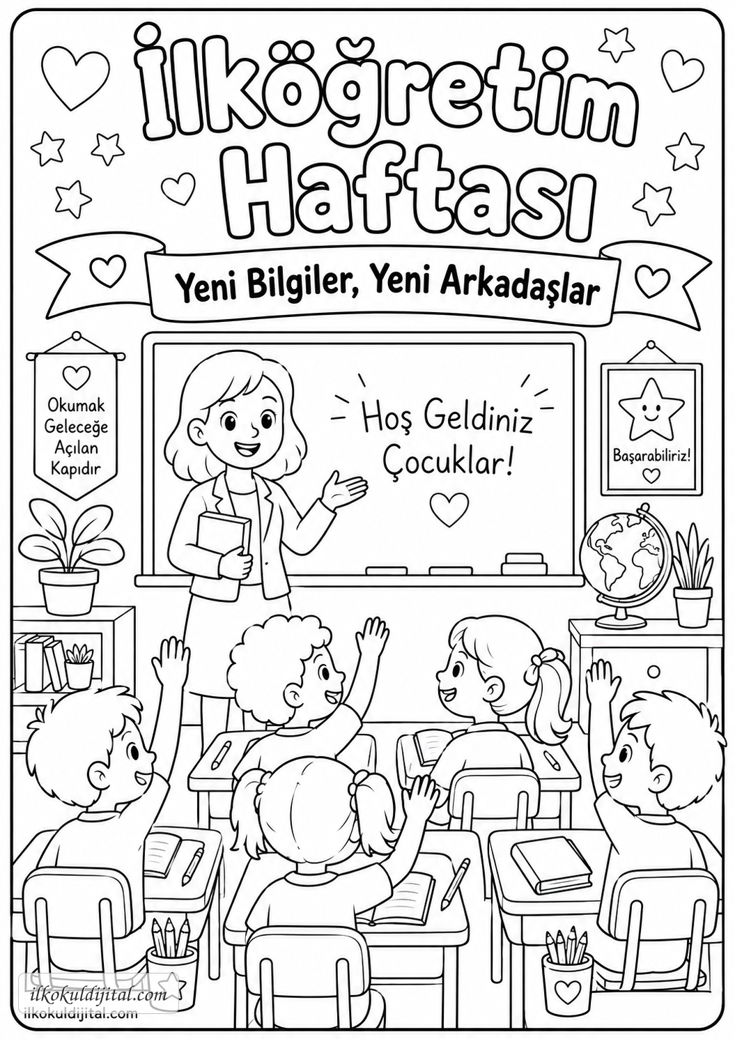 İlköğretim Haftası Boyama Sayfası 2