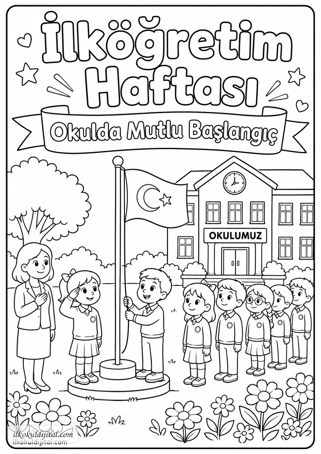 İlköğretim Haftası Boyama Sayfası 5