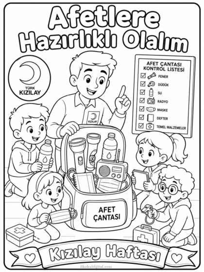 Kızılay Haftası Boyama Sayfası 4