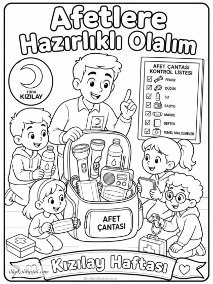 Kızılay Haftası Boyama Sayfası 4