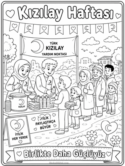 Kızılay Haftası Boyama Sayfası 5