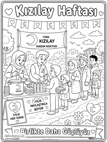 Kızılay Haftası Boyama Sayfası 5