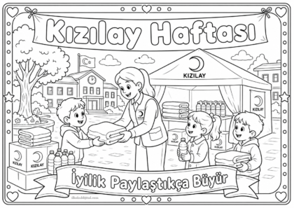 Kızılay Haftası Boyama Sayfası 6
