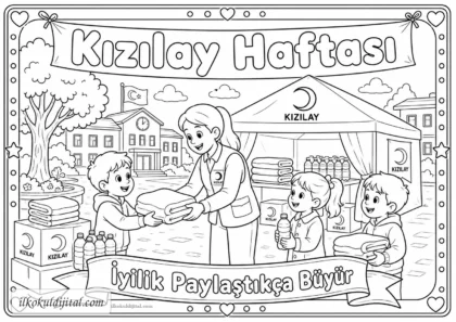 Kızılay Haftası Boyama Sayfası 6
