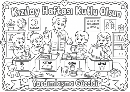 Kızılay Haftası Boyama Sayfası 7